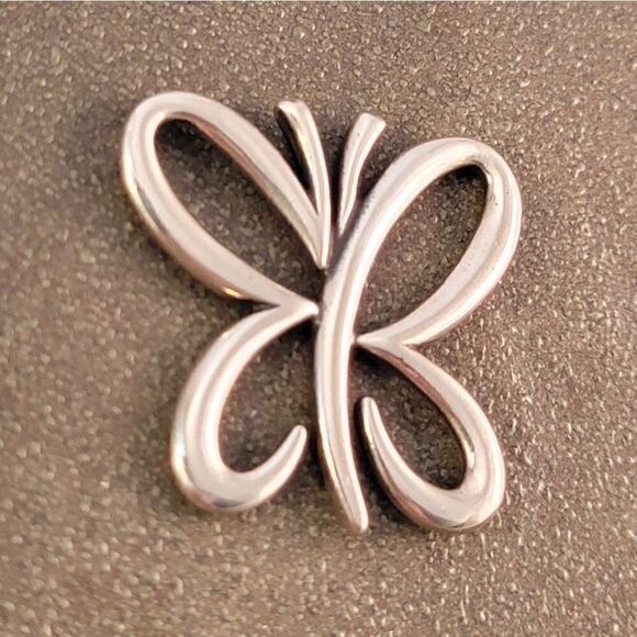 Rare Retired James Avery Floating Butterfly Pendant - Picture 4 of 8